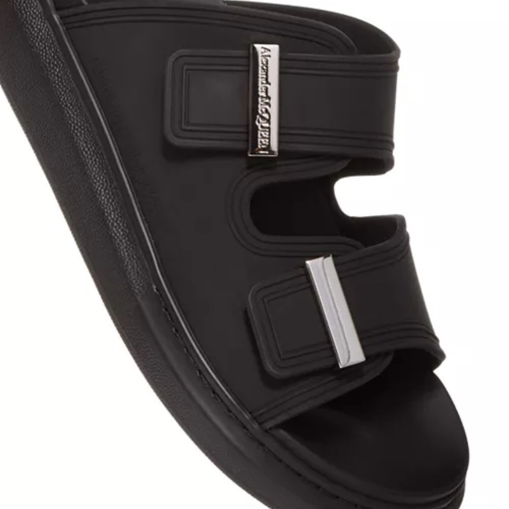 Alexander McQueen Hybrid Sandals Black Rubber Women 10 Men 8